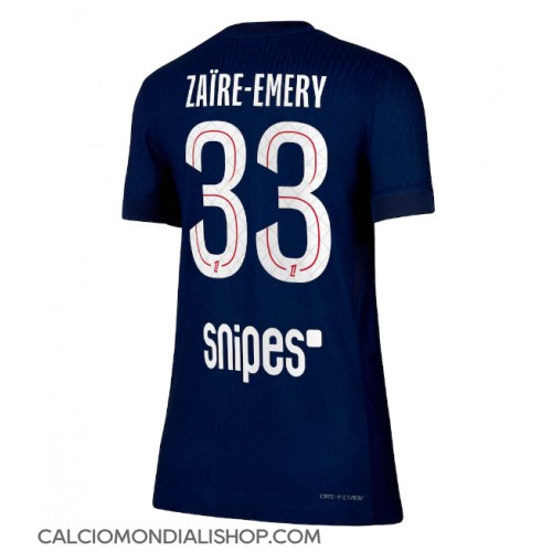 Maglie da calcio Paris Saint-Germain Warren Zaire-Emery #33 Prima Maglia Femminile 2025-26 Manica Corta